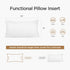 Acanva 1 Count Polyester Decorative Rectangle Throw Pillow Inserts, Hypoallergenic Form Stuffer Cushion, 16x26, White