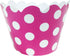 Wrapables Standard Size Hot Pink Polka Dots Cupcake Wrappers - Set of 20