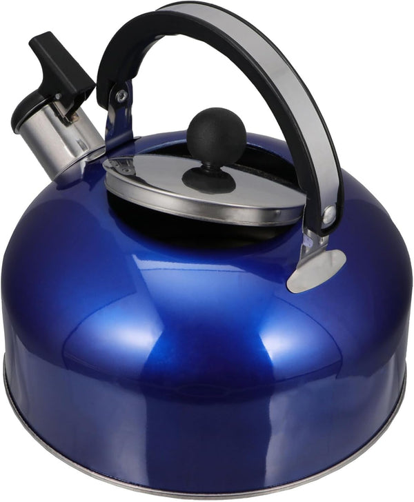 Amosfun Stove Top Whistling Tea Kettle, Stainless Steel Teakettle with Ergonomic Handle for Gas Induction Stovetops