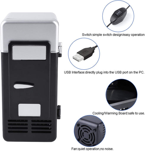 Topyond Mini USB Refrigerator, Car Mini Fridge, Can Refrigerate and Heat Drinks