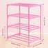 4-Tier 6-8 Closet,Pink HITHIM Free Standing Shoe Racks for Pairs Shoe Storage,Kids Shoe Racks for Small