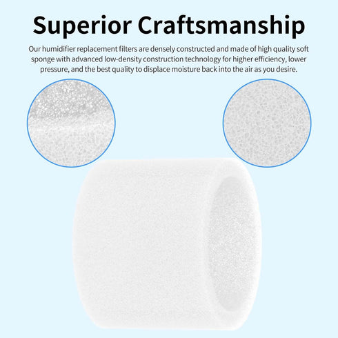 KUICH Humidifier Replacement Filter, 12 Packs for Most 150, 200S, 300(S), 600S Models to Improve Humidification