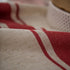 ArtBud 60"70"(4-6 White Red Tablecloth Cotton Linen Farmhouse Table Cover Soft Washable Table Top for Parties Coffee