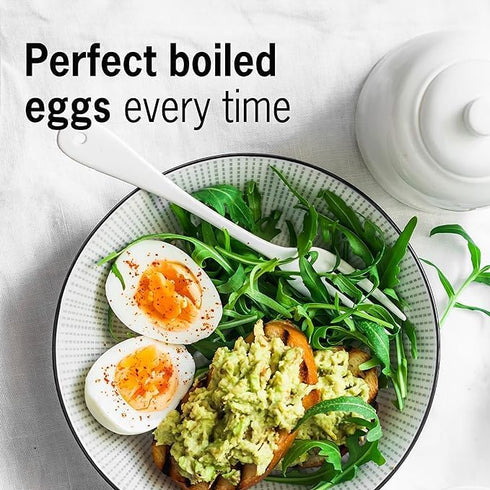 BeepEgg Basic Red Musical Egg Timer for Boiling Eggs, Food Safe, 3 Levels of Doneness - Brainstream