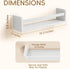 16.5 Inch Set 3 Floating Wall Nursery Book Shelves for Bedrooms Kids White Wooden Baby Book Shelf for Kids Rooms