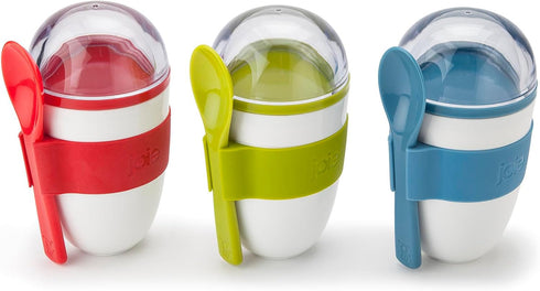 Backpacks, Joie Yogurt On The Go Portable Cup with Snap-On Spoon, Reusable Container with Separate Compartment