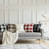 MIULEE Pack of 2 Farmhouse Buffalo Check Plaids Polyester Linen Soft Decorative Square Throw Pillow Covers - 18x18 Inch