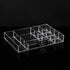 Isaac Jacobs 12-Compartment Clear Acrylic Drawer Organizer (9.4" L x 6.4" W x 1.3" H), Multi-Sectional Tray & Storage Solution for Makeup, School & Office Supplies, Bathroom, Kitchen by Isaac Jacobs