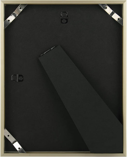 Frametory 8x10 Gold Aluminum Picture Frame - Set of 1, Ideal for 5x7 Photos with Mat or 8x10 Without Mat
