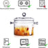 Clear Glass Simmer Pot with Cover, Heat-Resistant Stovetop Cooking Saucepan Set for Soup, Milk, Baby Food, 1.5L
