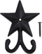 Vintage Wrought Iron Coat Hook, Wall Mounted Hat Hook with Screws Included, Star Design