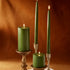 Thymes Frasier Fir 12" Taper Candle Set - Scented Candle with Crisp Siberian Fir, Cedarwood, Sandalwood Notes