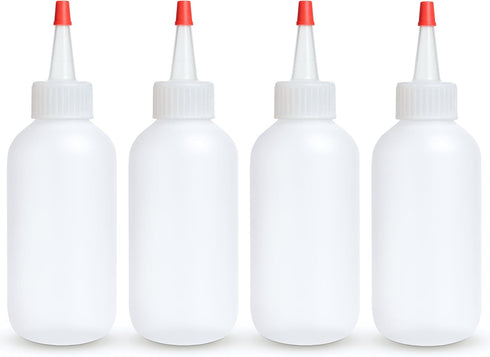 BRIGHTFROM Squeeze Bottles - 4 OZ Empty Plastic Containers for Dressing, Sauces