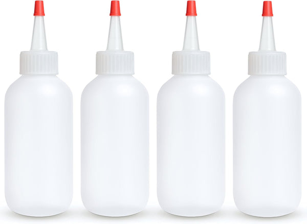 BRIGHTFROM Squeeze Bottles - 4 OZ Empty Plastic Containers for Dressing, Sauces