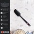 DI ORO Seamless Series Mini Silicone Spatula - BPA Free, Pro-Grade, 600ºF Heat-Resistant, Black