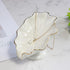 Soap Dish Ceramic White - Lotus Leaf Shape Holder - Self Draining Soap Dish for Bathroom, Kitchen, Bar Counter