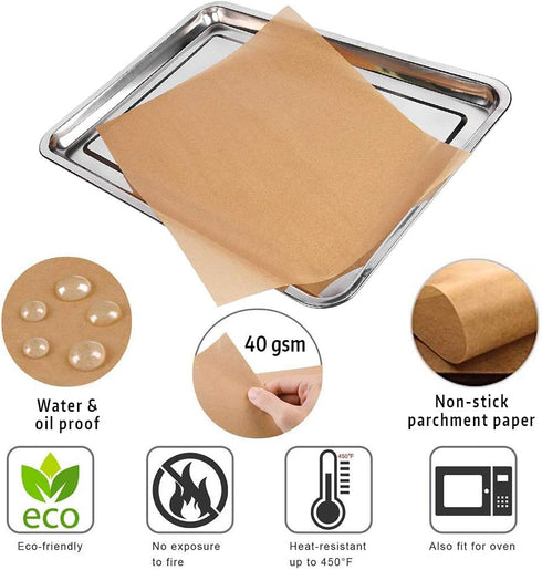 Comfylife 200 x Parchment Paper Sheets: No Curl, No Tear, No Burn Baking Paper (16 x 12 inch)