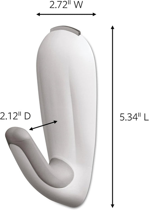Command Bathroom Wall Hook with Water-Resistant Adhesive Strips, 1 Shower Hook