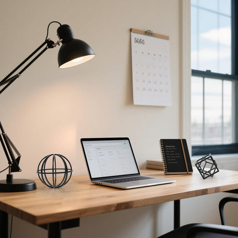 DreamsEden Modern Geometric Sculptures Set - 6" Black Metal Sphere & Cube, Minimalist Tabletop Centerpiece