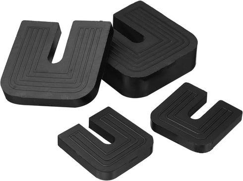 PATIKIL Rubber Isolator Pads, 4 Pcs U-Shaped Anti-Vibration Mats 1.97" x 1.97" for Mini Split AC Compressor, Black