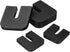 PATIKIL Rubber Isolator Pads, 4 Pcs U-Shaped Anti-Vibration Mats 1.97" x 1.97" for Mini Split AC Compressor, Black