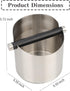 Italian Espresso Tapping Box, Stainless Steel Coffee Grinding Box with Detachable Tapping Rod