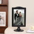 NahNah 10 Count) 4x6 Inch, 2 Double Sided Standing Picture Frames - (Black, Plastic Pedestal Photo Frame with Inserts