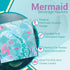 Mermaid Design Beverage Napkins (Pack of 16) - Perfect for Under-the-Sea Themed Parties