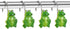 CHICTIE Frog Shower Curtain Hooks, Set of 12 Green Decorative Stainless Steel Rustproof Rings
