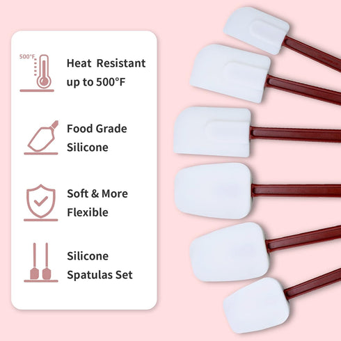 Large Silicone Spatulas Set, Heat Resistant Rubber Spatulas, Heavy Duty Silicone Cooking Utensils, 2 Pack (16.5 INCH)