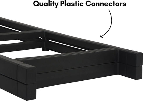 4 Closet, Americanflat Shoe Organizer - Tier Shoe Rack Storage Shelf with Reinforced Frame and Metal Tubes - Black Shoe