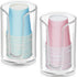 Bathroom Disposable Paper Cup Dispenser, Clear Mouthwash Cup Holder for Vanity Countertops, Pack of 2