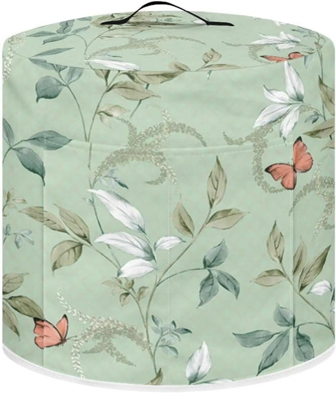 Dust Cover for 6 Quart Pressure Cooker, Easy Cleaning Electric Appliance Protection with Pocket, Butterfly Leaf Green