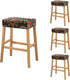 Lussenwert Stool Covers Rectangular Set of 4, Stretch Printed Vanity Stool Covers Washable