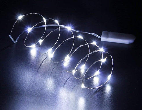 HDSHIMAO 3 Pack 6.6ft 20 Fairy Lights Battery Operated LED Mini String Lights Silver Wire Firefly Starry Lights