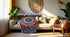 20X20X14 inches, CRAFT KALA Indian Square Patchwork Traditional Pouf Cover Indian Living Room Poufs Cover Decorative