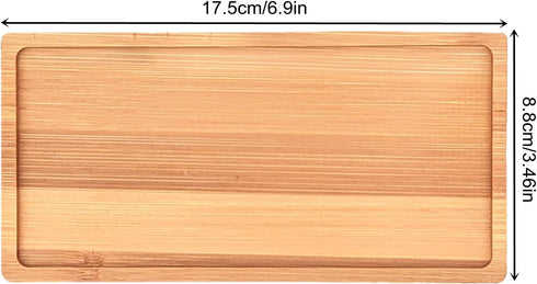 4PCS Mosaic Bamboo Coasters - Blank Base Trays for Crafts, Drinking Cup Coaster, DIY Mosaic Supplies