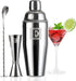 THECOSKY 24oz Cocktail Shaker Set with 1 oz 2oz Jigger - Monogramm Initials