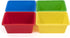 Humble Crew Toy Storage Bins for Kids, Set of 4, Small, Primary Colors, Sturdy Plastic Storage Bins