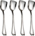 Dessert Spoons, Square Head Spoons, 18/10 Stainless Steel Spoon Set of 4 for Ice Cream & Tea