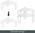 Counter, mDesign Plastic/Steel Freestanding Foldable Corner Stackable Organizer Shelf for Kitchen, Pantry, Cabinet