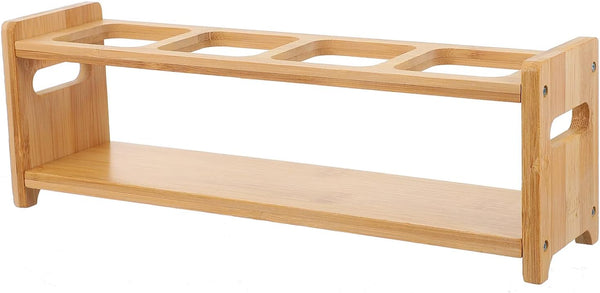 Wooden Spice Rack Organizer for Kitchen Countertop, Cabinet for Spice Bottles, Jars, Seasonings, Baking Supplies