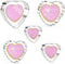 KAISHANE Love Heart Cookie Cutter Set - 5 Pieces Stainless Steel Heart Shaped Biscuit Pastry Cutters