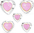 KAISHANE Love Heart Cookie Cutter Set - 5 Pieces Stainless Steel Heart Shaped Biscuit Pastry Cutters
