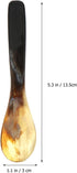 Hemoton 3 Pcs Caviar Mother of Pearl Teaspoons, Ox Horn Serving Spoons for Caviar and Dessert