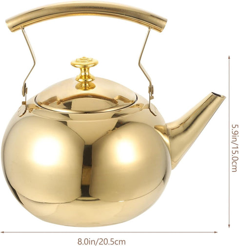 DOITOOL Stainless Steel Tea Kettle 1.5L, Classic Food Grade Stovetop Teapot with Infuser and Ergonomic Handle