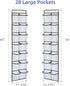 KEEPJOY Over The Door Shoe Organizer, Hanging Shoe Organizer with 4 Hooks, Shoe Holder with 14 Mesh Pockets Closet Door Shoe Storage Bag (White-2Pack) by KEEPJOY