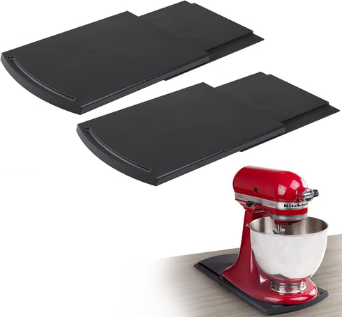 Bruvoalon Kitchen Appliance Sliding Tray - 2 Pack Slider for Coffee Pot, Toaster, KitchenAid Mixer, Blenders with