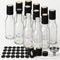 WERTIOO Hot Sauce Bottles, 12-Pack 5oz Glass Containers with Caps & Funnel for Homemade Oil, Vinegar
