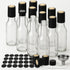 WERTIOO Hot Sauce Bottles, 12-Pack 5oz Glass Containers with Caps & Funnel for Homemade Oil, Vinegar